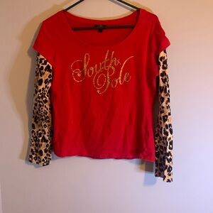South Pole Leapord Print Long Sleeve